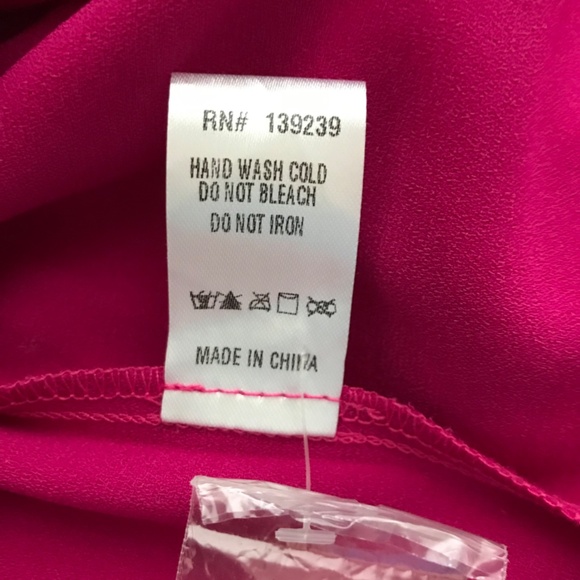 Tuckernuck Pomander Place Carlota Peplum Blouse M Fuchsia Long Sleeve Preppy - Picture 9 of 9